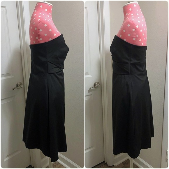 WHBM V-Cut Strapless Fit & Flare Cocktail Dress - Picture 3 of 8